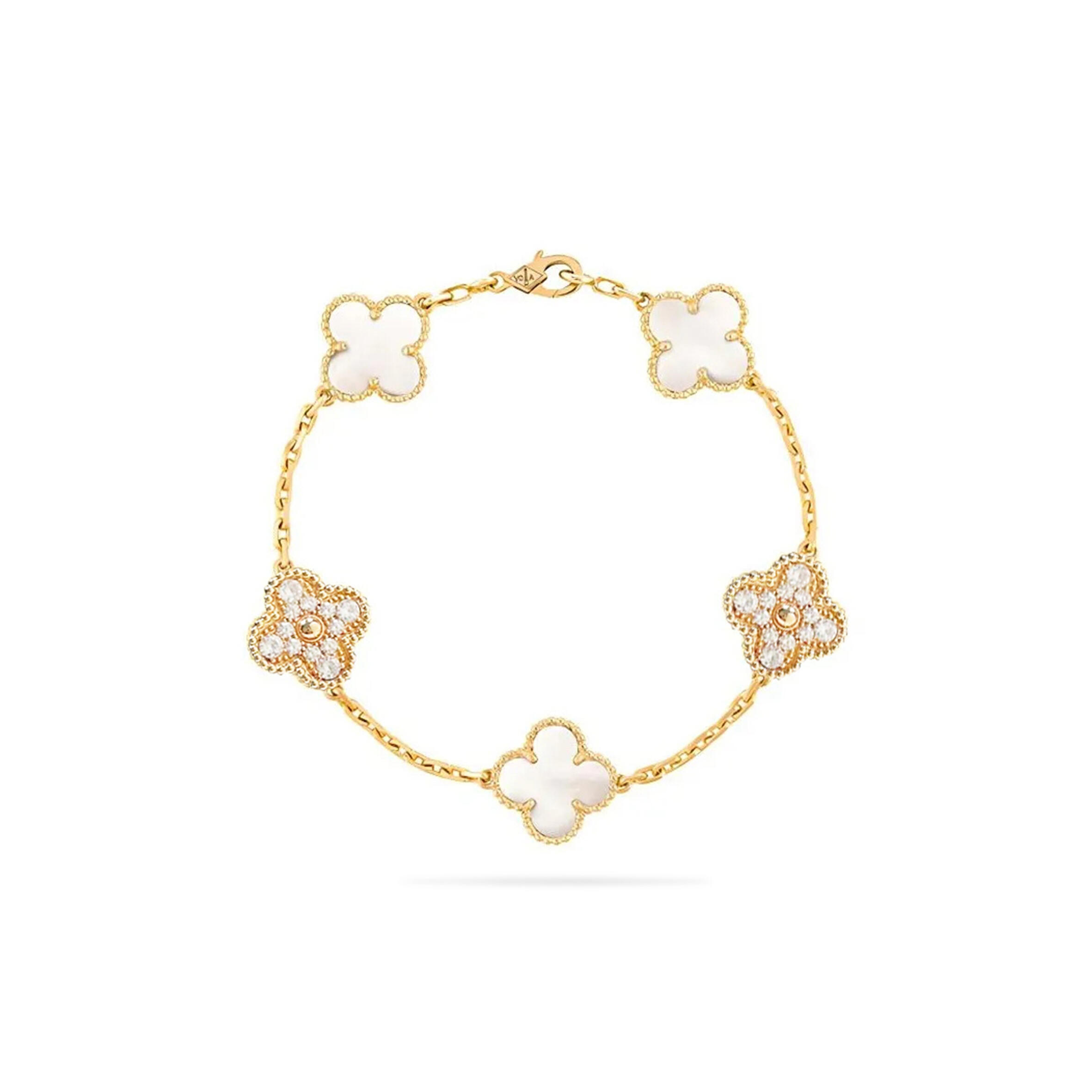 v*n cl*f arpels essence mother of peal and Di*m*nd station bracelet